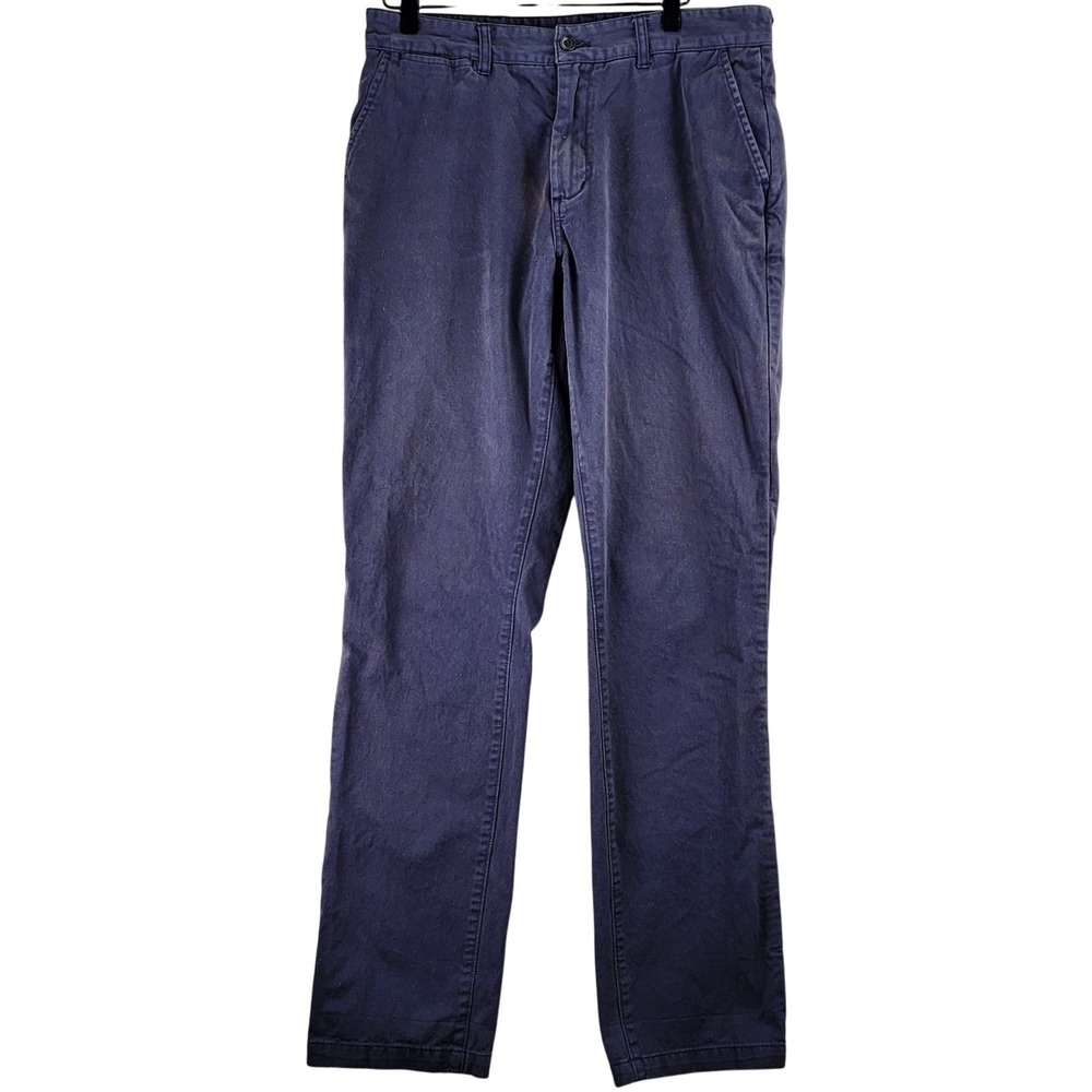 Taylor Stitch Democratic Chino‎ Pants Mens 33 Navy Blue Herringbone Workwear